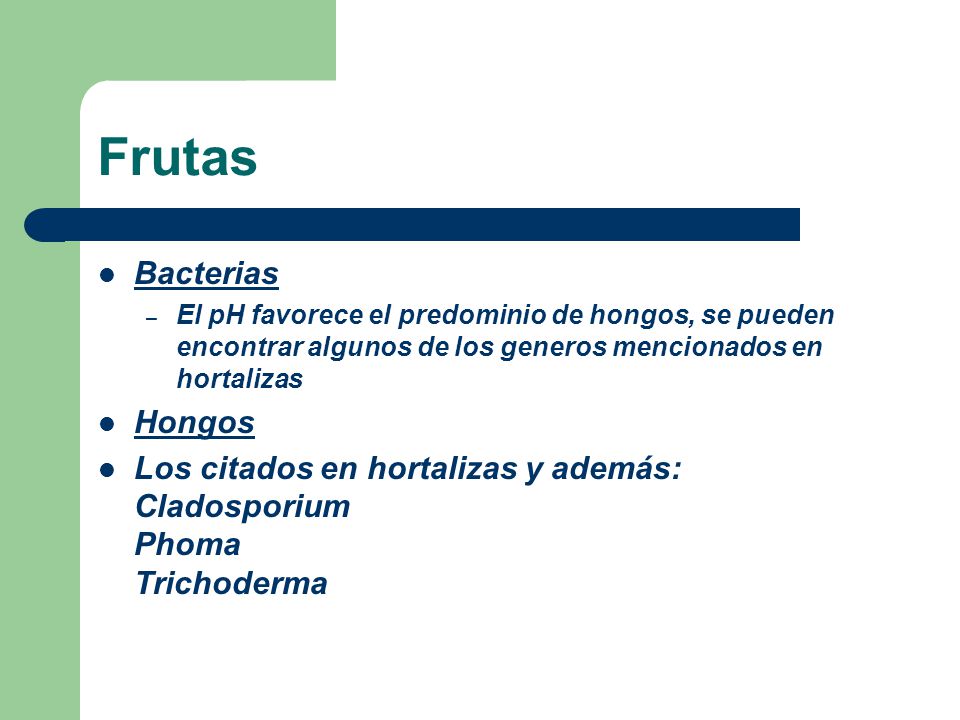 Frutas de el ph las